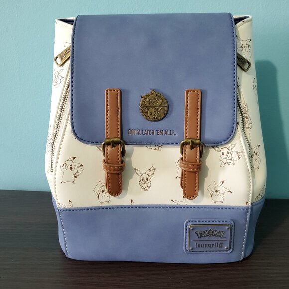 NWT Loungefly Pokemon Pikachu & Eevee Mini Backpack - Picture 1 of 8